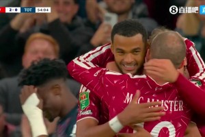 [进球视频] 利物浦再下一城！加克波禁区内一脚抽射破门，麦卡利斯特送助攻！